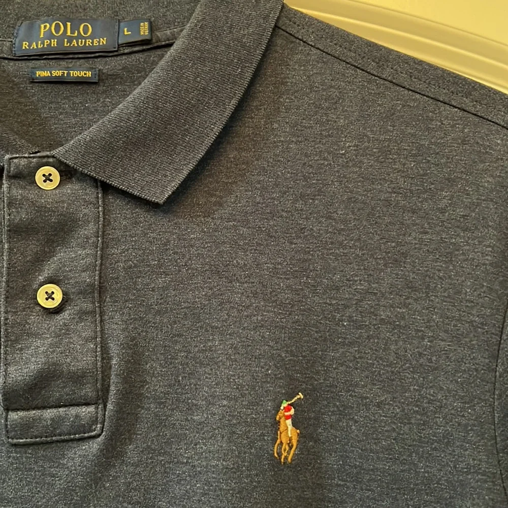 Polo by Ralph Lauren Men's Navy Polo Shirt with Embroidered Logo